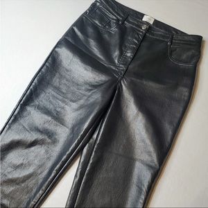 Aritzia Wilfred Melina Pants - Vegan Leather size 12 Black